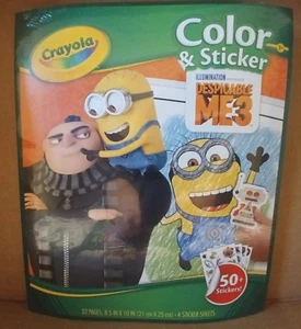 Crayola Color & Sticker Despicable Me 3 Coloring Pages-NEW - Picture 1 of 2