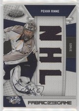 2010-11 Certified Fabric of the Game Die-Cut NHL Materials /25 Pekka Rinne #PER