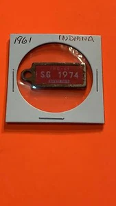 1961 Indiana DAV Tag (SG 1974) - Picture 1 of 2