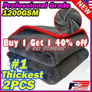 1200GSM Best Polishing Detailing Microfiber Cleaning Cloth Towel Car No Scratch - Picture 1 of 6