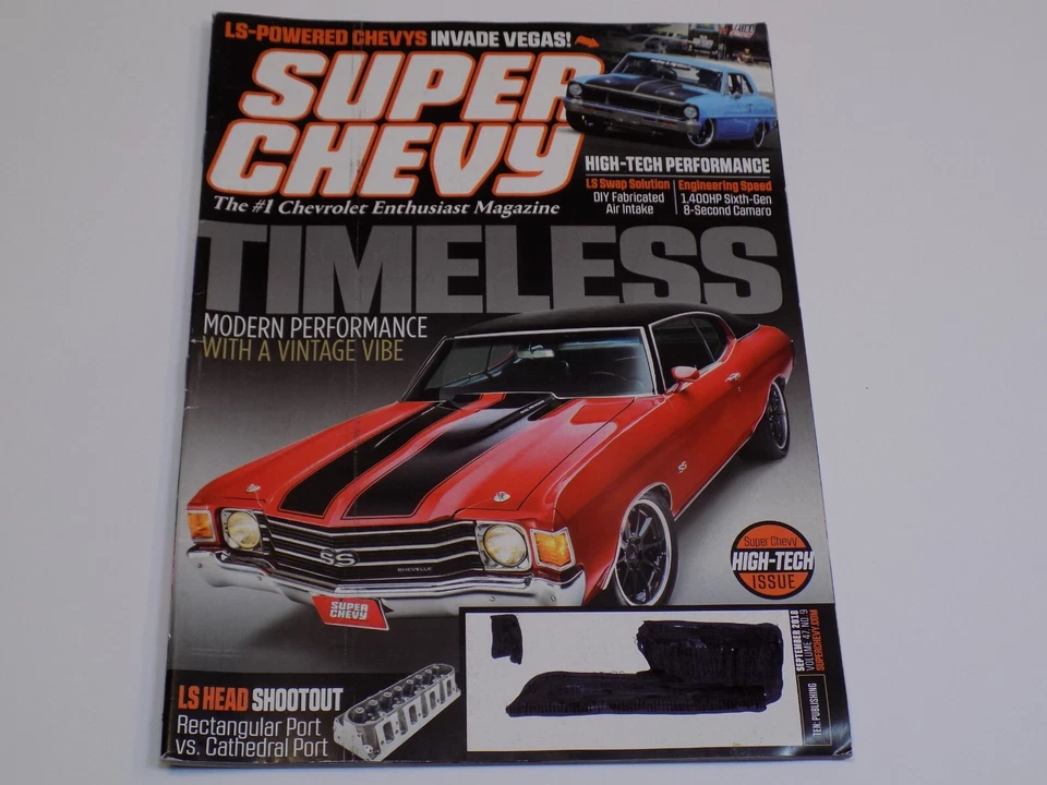 Super Chevy Magazine Sep 2018 Chevrolet Cheville SS 1968 Camaro 1956 Floor Panel Foto 1 de 1
