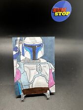 2022 STAR WARS Topps Chrome  Galaxy SKETCH CARD  JANGO FETT CJ Jones AUTO