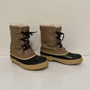 Sorel Stahlschaft Stiefel Herren 7 Braun Leder Herausnehmbares Futter Wasserdicht Kanada - Bild 1 von 9