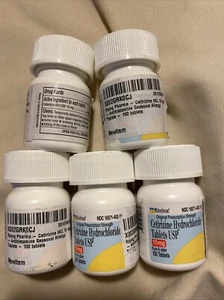 5 pack Rising Cetirizine HCL 10 mg 100 Tabs Antihistamine Generic Zyrtec 02/26 - Picture 1 of 2