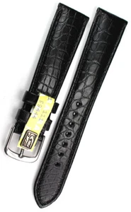 Uhrenarmband 19mm /16mm Louisiana Alligator made Germany Graf schwarz Krokodil - Picture 1 of 2