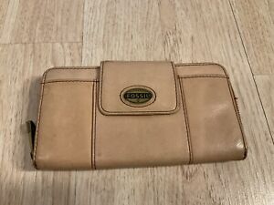 Wallet Fossil Authentic Women’s Leather Beige