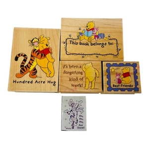 All Night Media WINNIE THE POOH Tigger Disney Mixed Theme Rubber Stamps Lot of 5 - Picture 1 of 5
