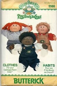 Vintage Butterick Cabbage Patch Kids - Clothes Pattern #6508