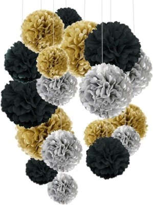 Tissue Paper Pom Poms, Paper Flower Ball for Birthday Party Wedding Baby - Image 1 of 4