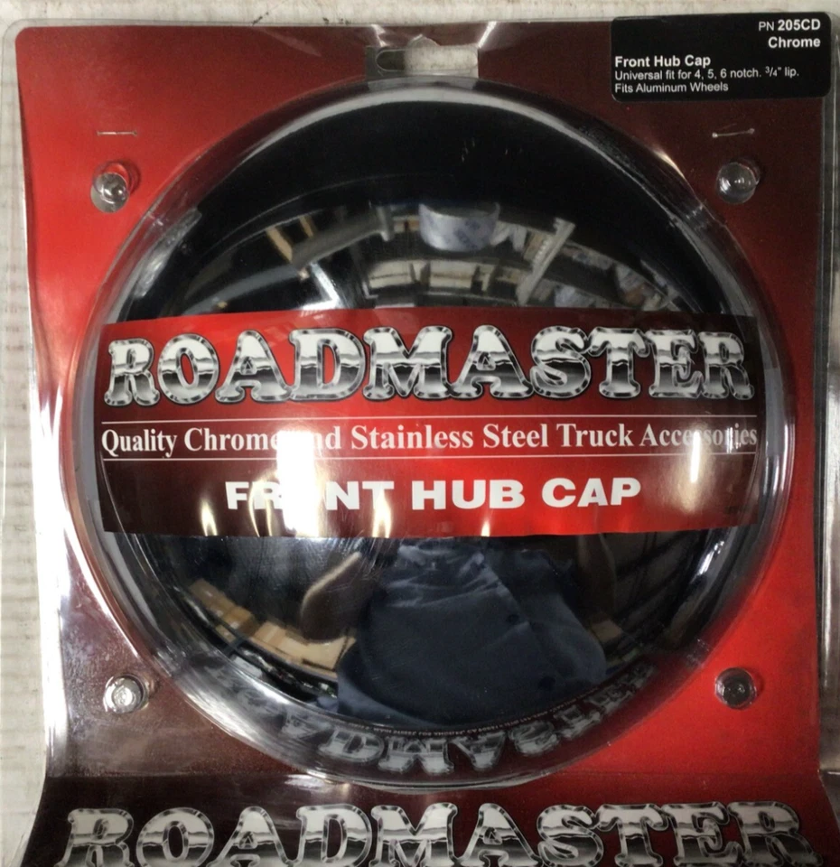 Tapacubos delantero cromado 205CD AJUSTE UNIVERSAL PARA 4, 5, 6 MUESCAS 3/4" LABIO SE ADAPTA AL ALUMINIO WH Foto 1 de 1