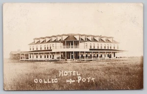 Collegeport TX RPPC Frontansicht Hotel Veranda Matagorda County um 1910 Postkarte B - Bild 1 von 2