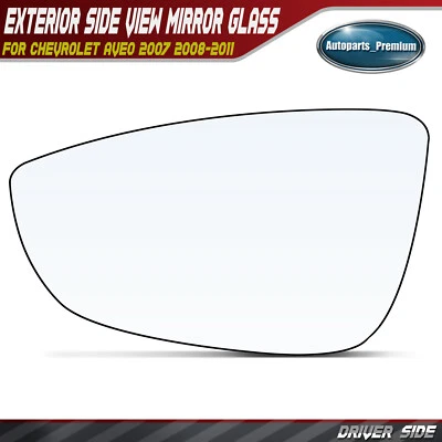 Espejo retrovisor de vidrio con ajuste manual para Chevrolet Aveo 2007 2008 2009 2010 2011 Foto 1 de 4
