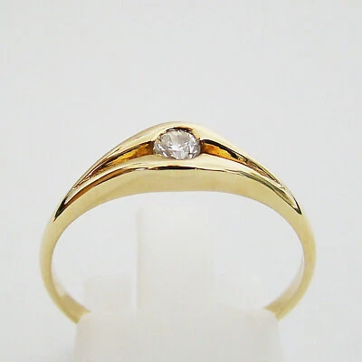 Ring Gold 585er / 14 kt Brillant Edelstein Diamant Solitär - Bild 1 von 4