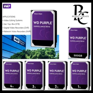 WD Purple 2T 3T 4TB 8TB HDD Surveillance Hard Drive Western Digital 5400RPM 3.5" - Picture 1 of 6