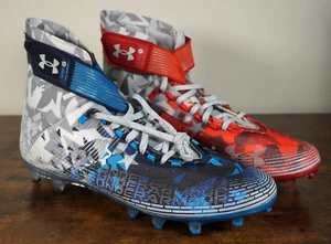 Scarpe da calcio Under Armour da uomo UA Highlight Flag USA rosse bianche blu taglia 12,5 - Foto 1 di 10