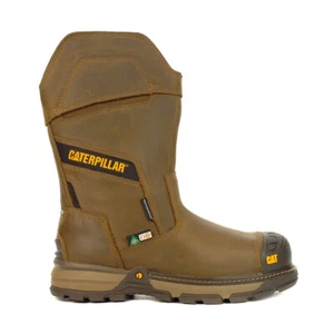 Caterpillar Men's Excavator Superlite Pyramid Brown Pull-On Work Boots P725509 - Picture 1 of 4
