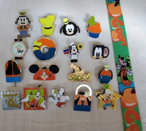 Goofy Starter Lanyard Set With 5 random Disney Park Trading Pins New USA - Picture 1 of 1
