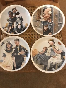 Juego de 4 patrones de placas de porcelana fina Norman Rockwell IMM Japón - Imagen 1 de 10