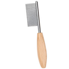 Dog Grooming Comb Wood Poodle Brush Metal Pet Hair Shedding Tool