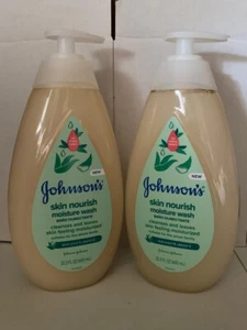 Lot of 2, Johnson's Skin Nourish Moisture Baby Body Wash, Aloe, 20.3 fl. oz each - Picture 1 of 5