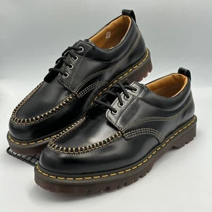 Zapatos clásicos Dr. Martens Lowell de cuero negro sin usar, en caja, negros UK12 - Imagen 1 de 8