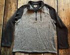 Woolrich 1/4 Zip Pullover Sweater Gray Charcoal Mens Size Xl Excellent