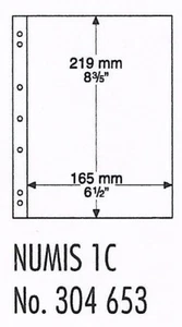 LIGHTHOUSE NUMIS 1 Pocket 1C BANKNOTE PAGES Pack 5 NH01 - Picture 1 of 2