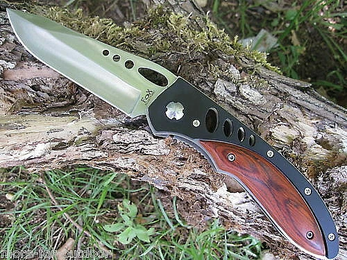 Grosses FOX outdoor Messer EDELHOLZ Einhandmesser Taschenmesser Klappmesser - Bild 1 von 4