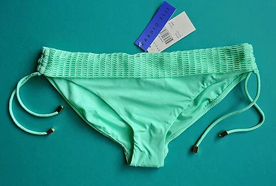 RADIO FIJI Bikini Bottom Swim Solid Green Sahara Pant Sz L NWT New - Image 1 of 2