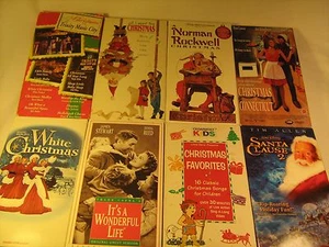 Lot of 8 VHS Tapes CLASSIC CHRISTMAS Wonderful Life NORMAN ROCKWELL  [Y62B6] - Picture 1 of 1