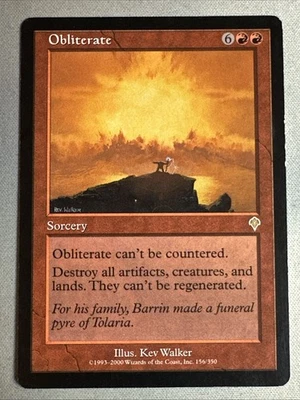 MTG / Obliterate / INV / #156 / Regular / Rare / LP - Image 1 of 2