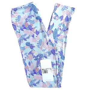 NEW Lularoe Leggings Tween (sz 00-0) Womens Girls Leaves Buttery Soft Stretch - Picture 1 of 5