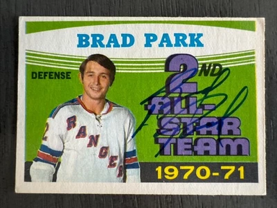 💥 Brad Park AUTOGRAPHED CARD💥1971-72 O-Pee-Chee #257 Hand Signed — 第 1/4 张图片