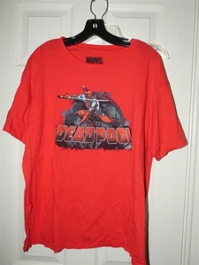 Pre-owned Marvel Deadpool Red T-Shirt Adult Extra Large (XL) Short Sleeve - Picture 1 of 3