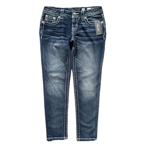 MISS ME Womens Denim Jeans Size 26 Signature Ankle Skinny New Embellished Bling - Picture 1 of 8