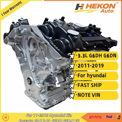 Conjunto de motor de bloque largo para Hyundai Kia Sorento 11-2019 gas 3,3 L G6DH G6DN V6 Foto 1 de 4
