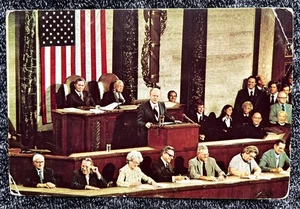 SESIÓN CONJUNTA DEL CONGRESO Postal PRESIDENTE Gerald R. Ford, 12 de agosto de 1974 - Imagen 1 de 14