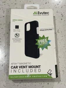 AERGO series Evutec iPhone 12 Pro Max Ballistic Nylon Cases cover with Vent mnt - Zdjęcie 1 z 3