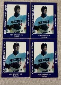 Lote (x4) 1988 Cal League KEN GRIFFEY JR Liga Menor RC Novato #34 San Bernadino - Imagen 1 de 2