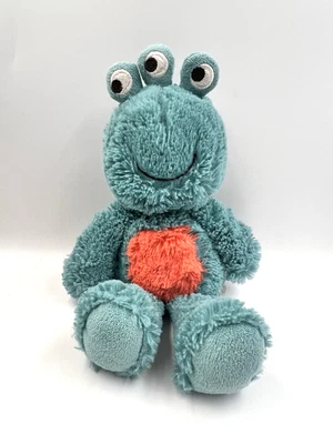 Carters 3 Eyed Alien Monster Plush Baby Toy Teal Green Orange Stuffed Lovey 2016 - Image 1 of 4