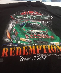 John Force 2004 Redemption Tour Mens Large Black T Shirt - Picture 1 of 6