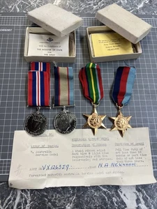 GENUINE WW2 NAMED MEDAL SET VX126359 NEWNHAM AIF AUSTRALIA MEDALS - Picture 1 of 11
