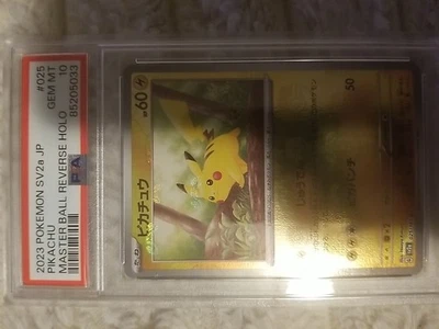 Pokemon 2023 Pikachu 025 Master Ball Reverse Holo 151 Japanese GEM MINT PSA 10 - Image 1 of 2