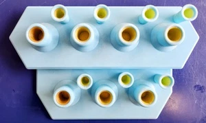 Glob Mob Multi Piece Lite Blue and Yellow Pipe Stand w/Free Extra - Picture 1 of 6