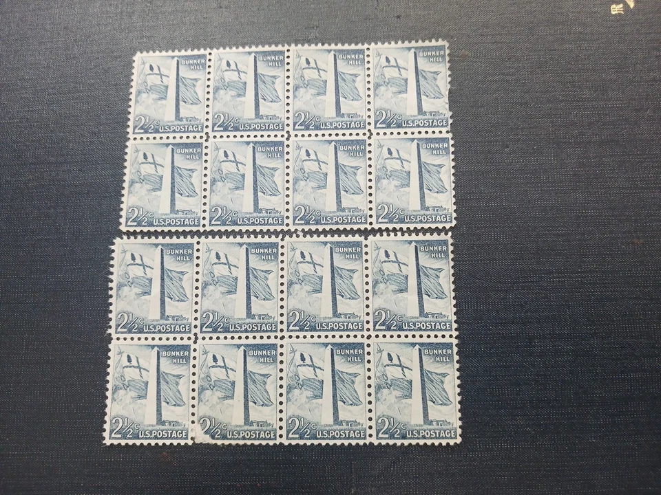 Bunker Hill Monument #1034  2 strip of 8 - Image 1 of 1