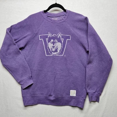 Washington Huskies Sweater Mens Medium Purple NCAA College Football Retro Brand - Image 1 of 4