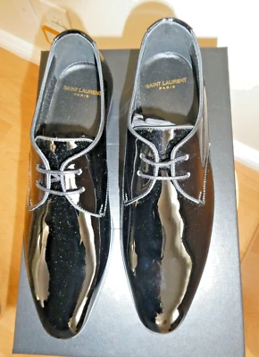 Zapatos con cordones YVES de charol negro YVES para mujer YSL Saint Laurent talla 37,5 Foto 1 de 4