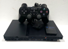 Sony PS2 PlayStation 2 Slim 70011 Black Console System Controller Memory AV RCA