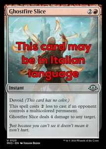 MTG GHOSTFIRE SLICE EXC - FENDENTI DI FUOCO SPETTRALE 123 - MH3 - MAGIC - Imagen 1 de 1