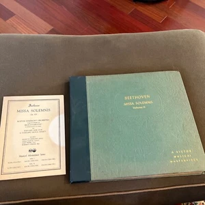 12" Victor 78 RPM Set (5) Beethoven Missa Solemnis Boston Symphony Orch. Records - Picture 1 of 22